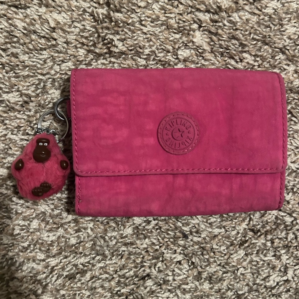 Kipling Wallet With Gorilla Keychain